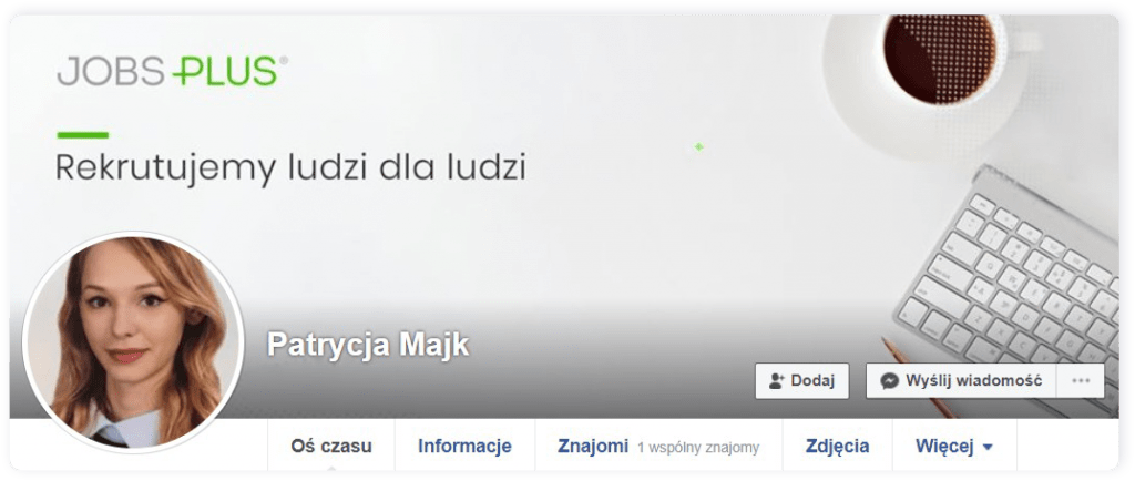 Profil rekrutera na Facebooku