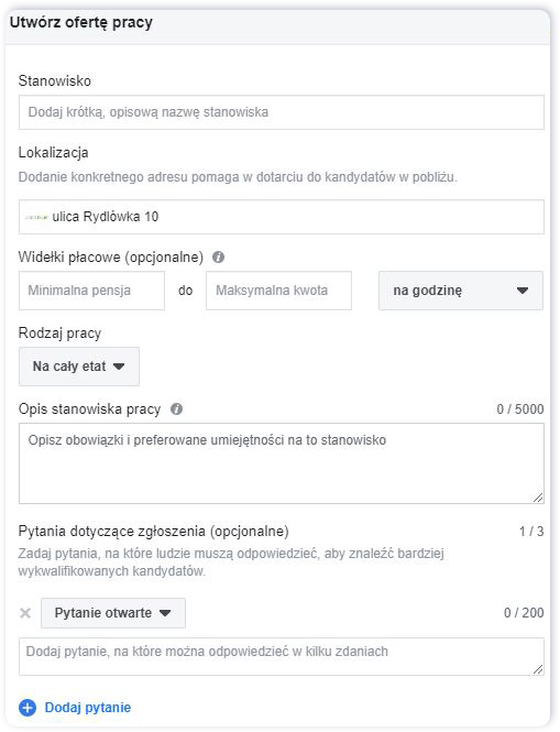 jak opublikować ogłoszenie na Facebooku